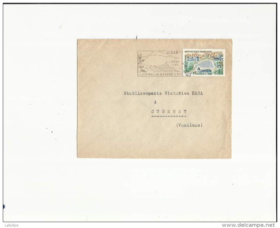 Enveloppe Timbrée Flamme  ( De Mr Maunier A Bar-sur-Loup 06 Adressé A Ets Victorien HAZA A CUDENET 84 - Mechanical Postmarks (Advertisement)