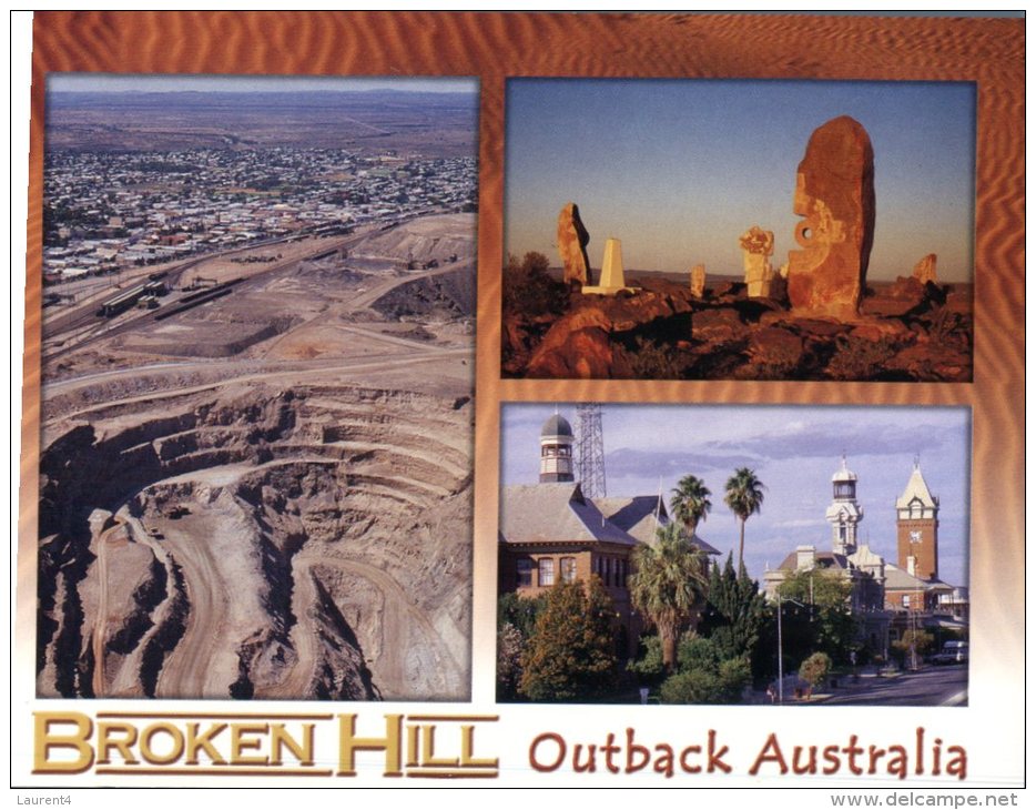 (246) Australia - NSW - Broken Hill Aerial View + Mining Pit - Broken Hill