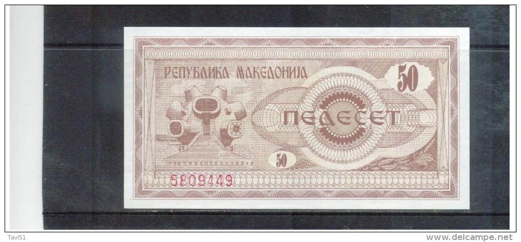 MAZEDONIEN  ,  MACEDONIA    , 1992  ,   50 (Denar)    ,    Pick#3   ,   Unc - Nordmazedonien