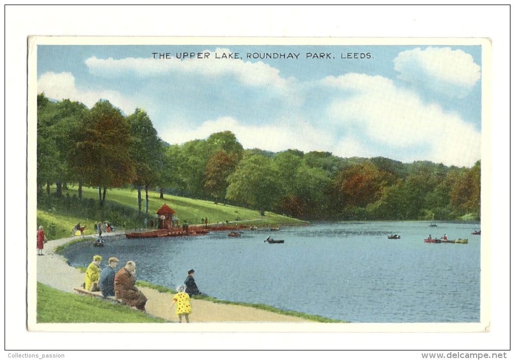 Cp, Angleterre, Leeds, The Upper Lke, Roundhay Park - Leeds