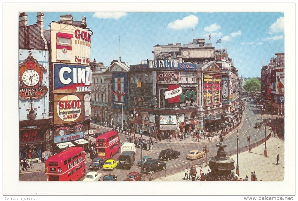 Cp, Angleterre, LOndres, Piccadilly Circus, Voyagée - Piccadilly Circus