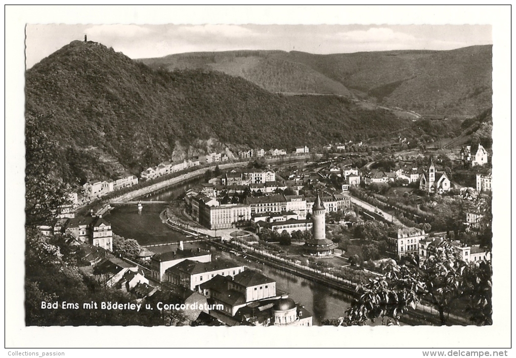 Cp, Allemagne, Bad Ems Mit Bäderleu U. Concordiarturm - Bad Ems