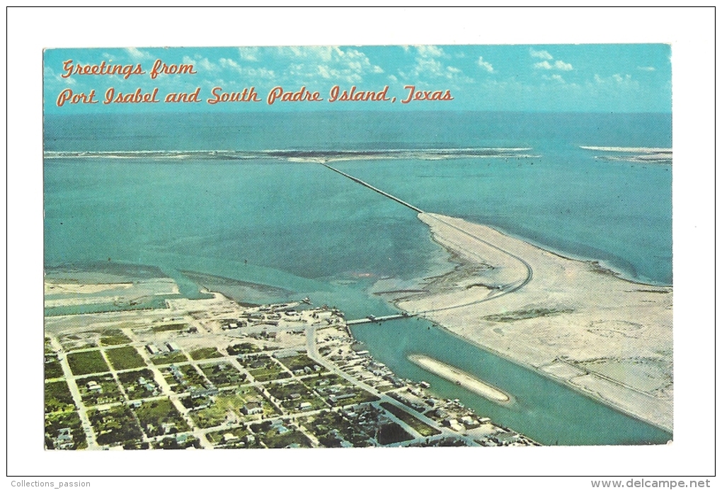 Cp, Etats-Unis, South Padre Island, Port Isabel, Queen Isabelle Causway, écrite - Other & Unclassified