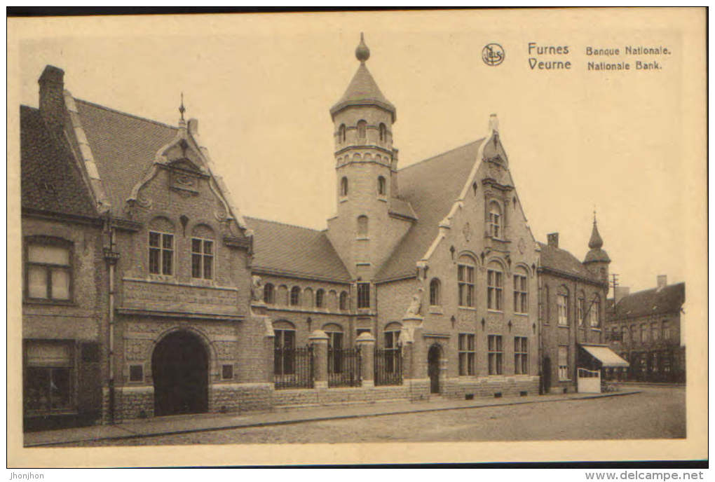 Belgique-Carte Postale Neufs-Veurne-Banque Nationale-2/scans - Banques