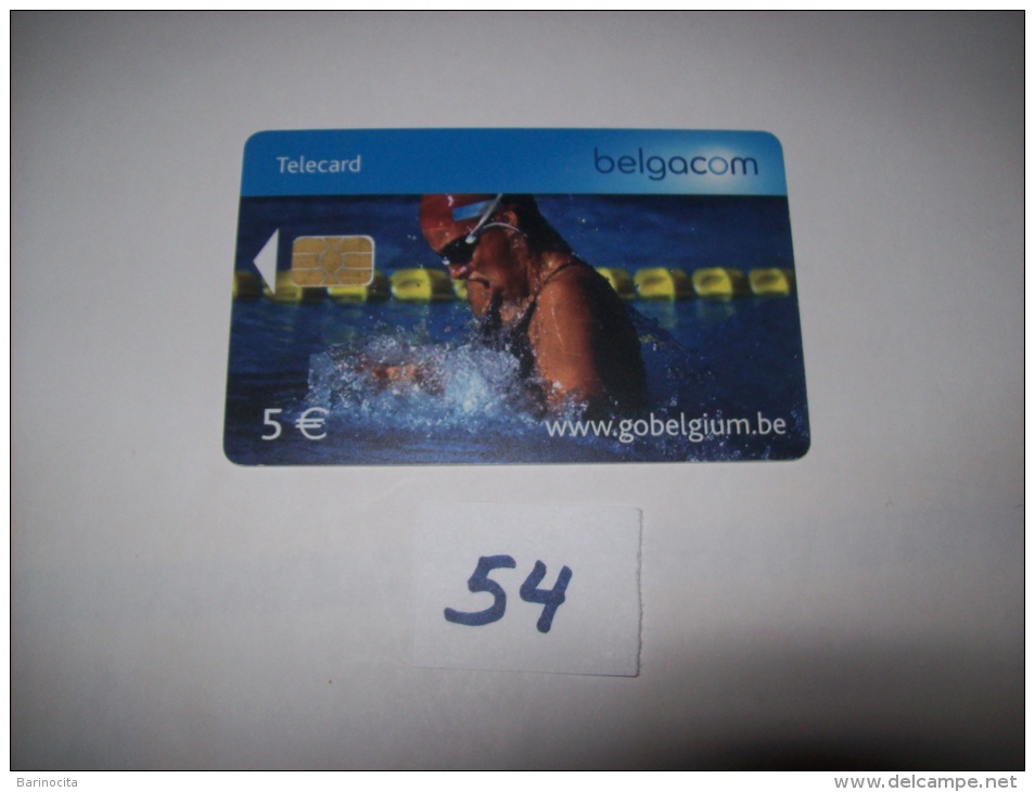 NATATION   - Telecarte Belgique 5 Euros- Voir Photo (54) - Sport