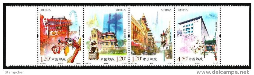 China 2011-20 Overseas Chinese Love Matherland Stamps Traditional Festival Drogan Lion Architecture Ferris Wheel - Unclassified