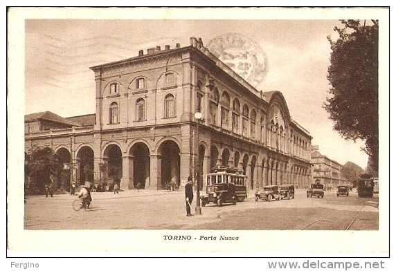 4719/A/GE2 - TORINO - Stazione Porta Nuova Con Tram, Auto E Vigile Urbano - Stazione Porta Nuova