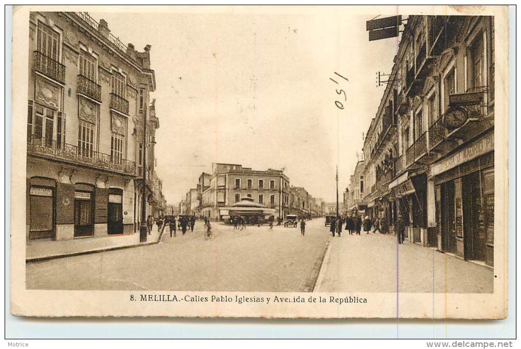 MELILLA  - Calles Pablo Iglesias Y Avenida De La Republica. - Melilla