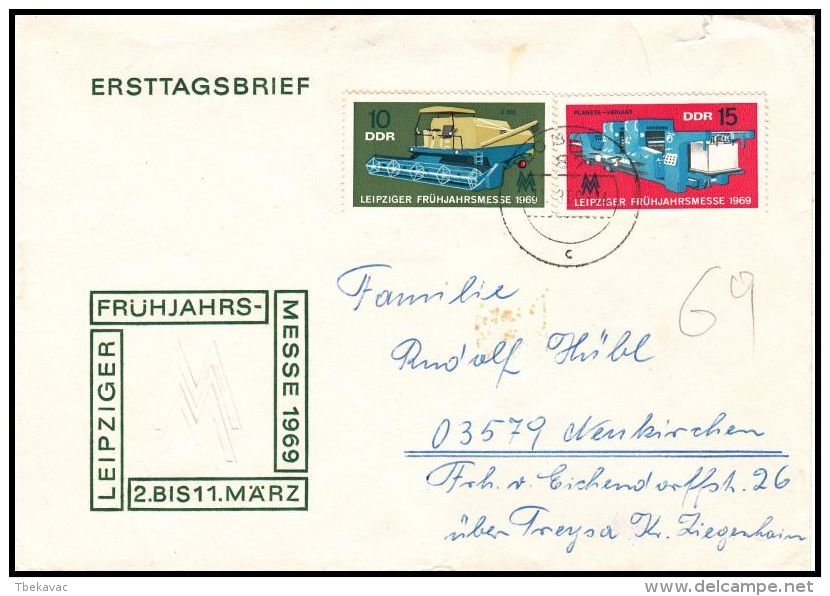 Germany GDR 1969, Cover Lobau To Neukirchen - Briefe U. Dokumente