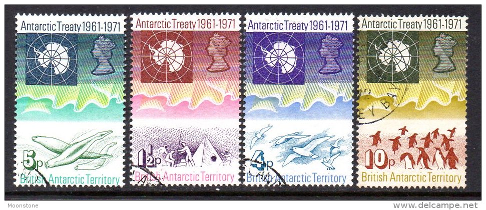 British Antarctic Territory BAT 1971 Antarctic Treaty Set Of 4, Fine Used - Ongebruikt