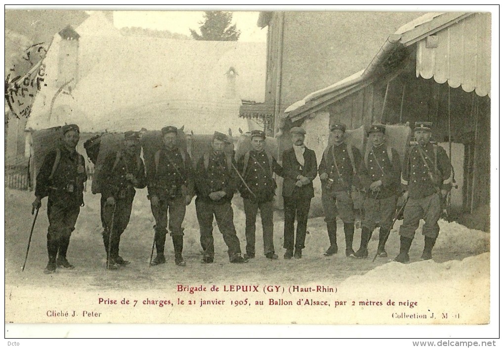 Brigade De LEPUIX (GY) (68) Prise De 7 Charges Le 21/01/1905, Ballon D'Alsace, 2m De Neige - - Altri & Non Classificati