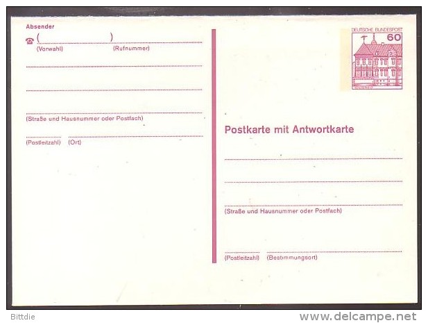 BRD, P 137/II , *   (2623) - Cartes Postales - Neuves