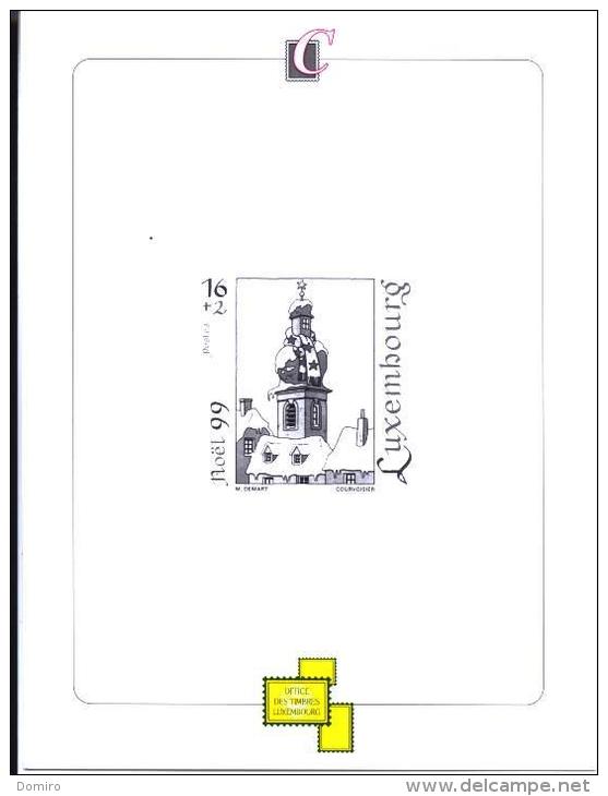 Lux :  Carte Office Des Timbres "NOËL 1999" - Commemoration Cards