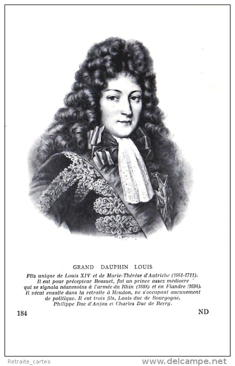 Le Grand Dauphin LOUIS (1661-1711) - Fils Unique De Louis XIV Et Marie-Thérèse D'Autriche - Très Beau Portrait - People