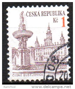 CZECH REPUBLIC 1993 Towns - 1k Ceske Budejovice FU - Oblitérés