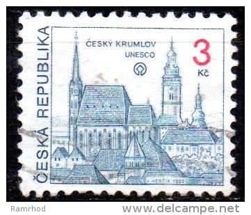 CZECH REPUBLIC 1993 Towns - 3k Cesky Krumlov FU - Oblitérés