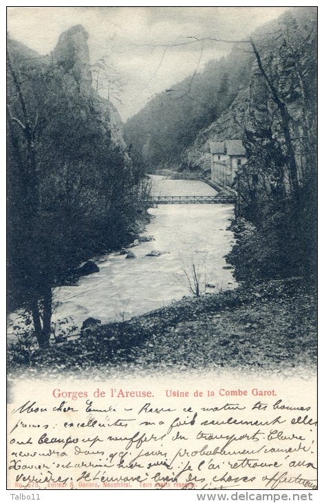 Couvet - Gorges De L'Areuse - Usine De La Combe Garot - Couvet