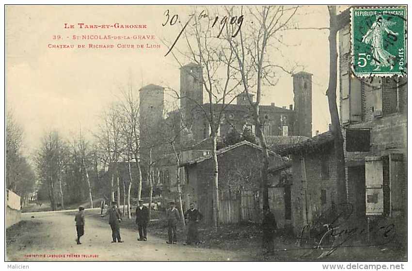 Tarn-et-garonne - Ref A144 - Saint-nicolas-de-la-grave -st-nicolas-de-la-grave- Château De Richard Coeur De Lion- - Saint Nicolas De La Grave