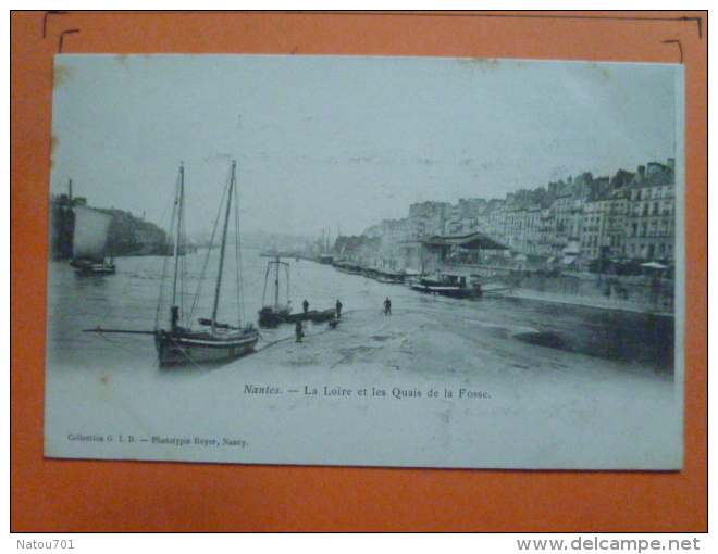 V09-44-loire Atlantique-nantes-la Loire Et Les Quais De La Fosse--animee-bateau-voilier- - Nantes