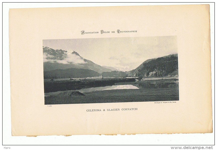 Ancienne Reproductions D´une Photo De 1899 - Celerina & Glacier Corvatch - Suisse - (sf37) - Autres & Non Classés