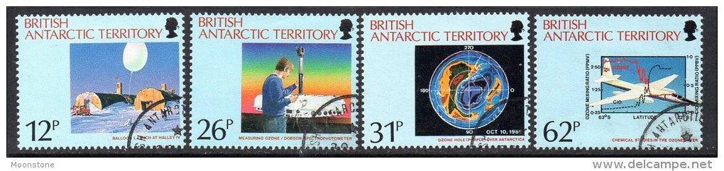 British Antarctic Territory BAT 1991 Hole In Ozone Layer Set Of 4, Fine Used - Gebraucht