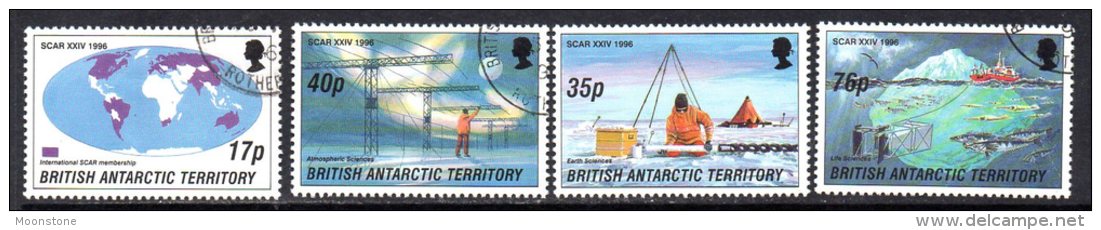 British Antarctic Territory BAT 1996 Antarctic Research Committee Set Of 4, Fine Used - Oblitérés