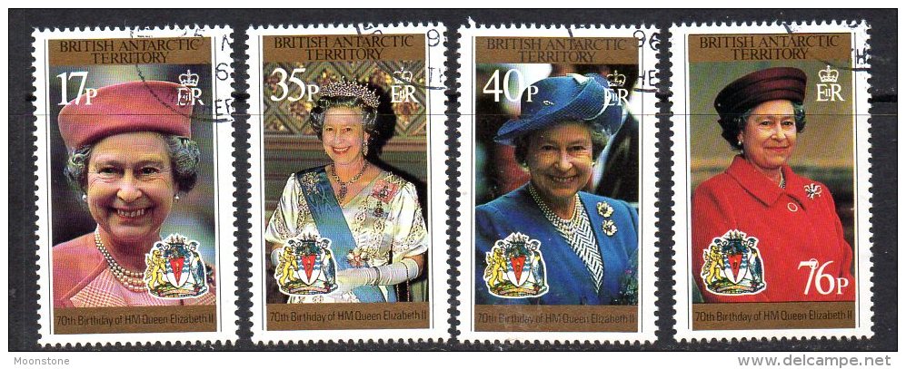 British Antarctic Territory BAT 1996 Queen´s 70th Birthday Set Of 4, Fine Used - Used Stamps