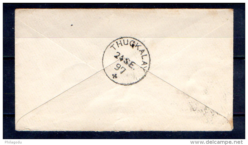 Inde Anglaise 23-9-1897, Queen Victoria Enveloppe Entier Postal, Postal Stationary - 1882-1901 Empire