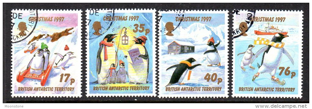 British Antarctic Territory BAT 1997 Christmas Penguins Set Of 4, Fine Used - Gebruikt