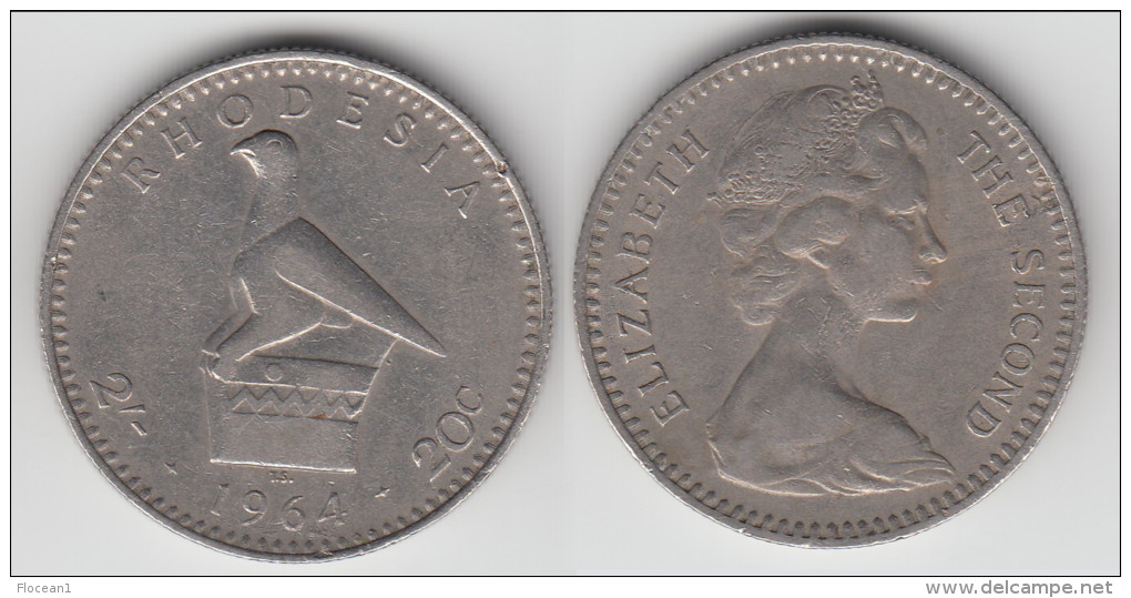 **** RHODESIA - RHODESIE - 2 SHILLINGS 1964 - 20 CENTS 1964 **** EN ACHAT IMMEDIAT !!! - Rhodesia