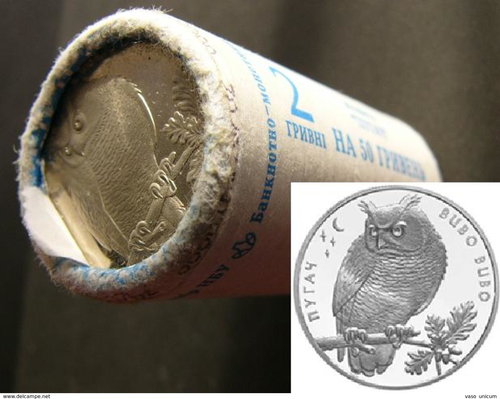 Ukraine 2 Hryvni 2002 Eagle Owl Bubo-Bubo Unc 1 Coin From Roll. Ucrania - Ucraina