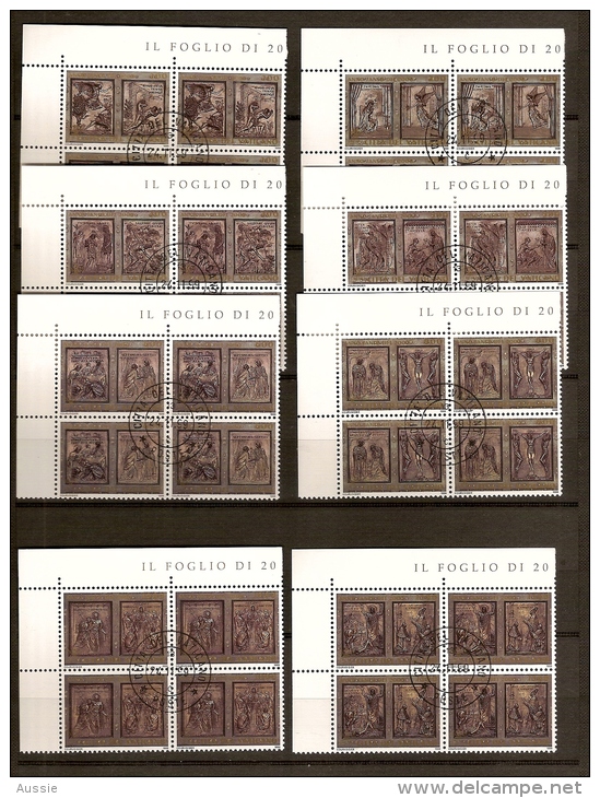 Vatican Vatikaan 1999 Yvertn° 1161-1168 (°) Used Cote 36 Euro Bloc De 4 Séries - Oblitérés
