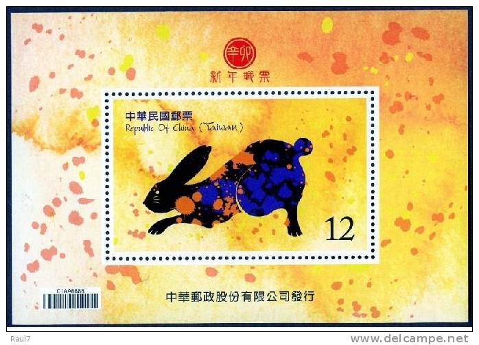 TAIWAN 2011 - Nouvelle Année Lunaire Chinoise, Année Du Lièvre - BF Neuf // Mnh - Blocs-feuillets