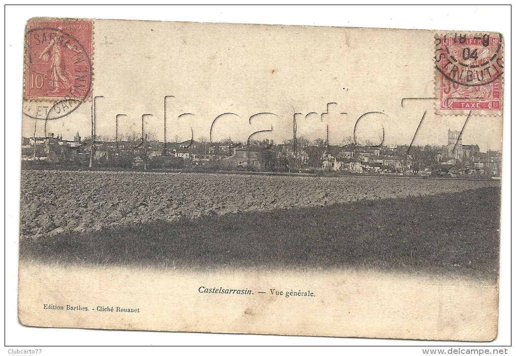 Castelsarrazin (82) : Vue Générale Des Terrains Labourés En 1904. - Castelsarrasin