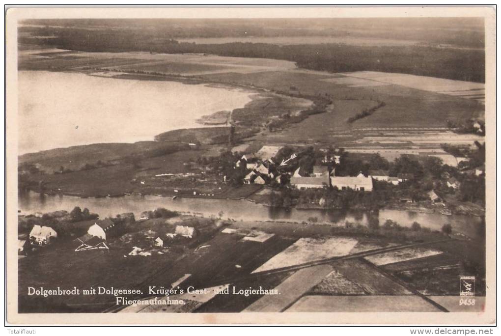 Dolgenbrodt Am See Krügers Gast U Logierhaus Luftaufnahme Friedersdorf  Beeskow Ungelaufen - Beeskow