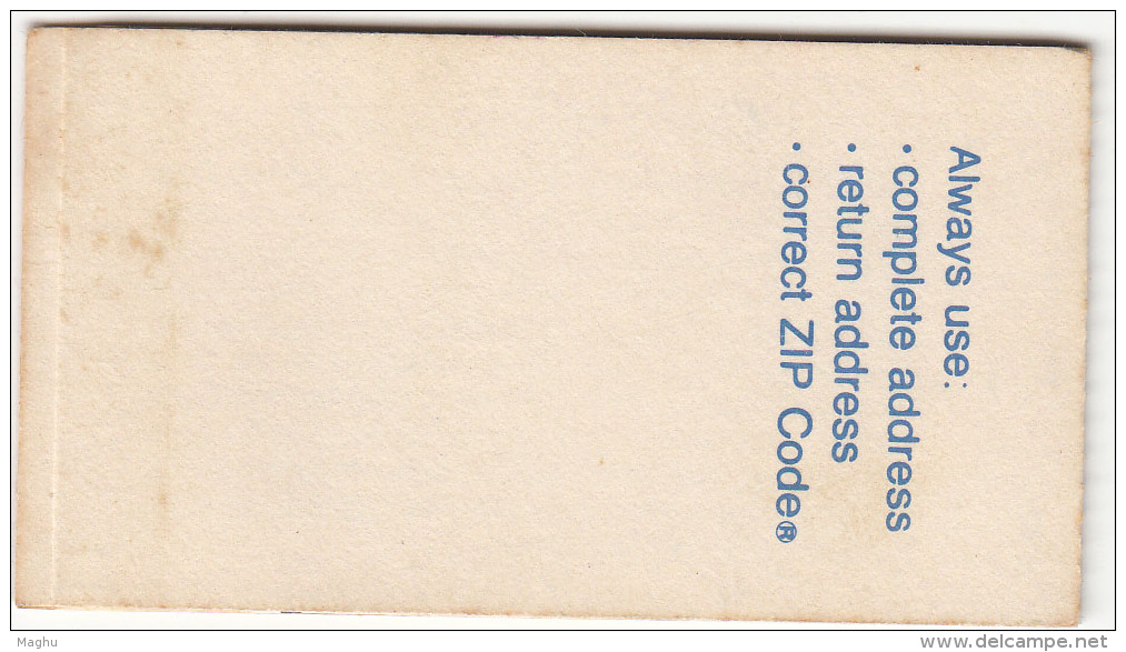 E Series Booklet, First Class Letter Mail Rate, United States, Earth Stamps 1987, ZIP Code, PIN Code, As  Scan - 1981-...