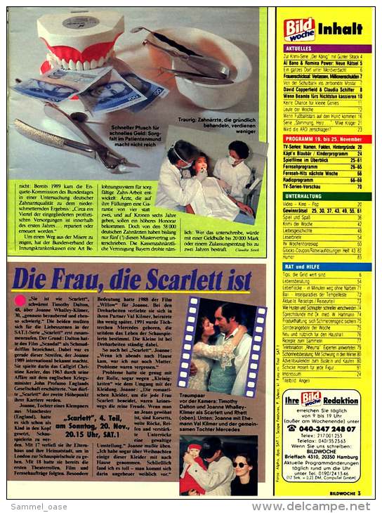 Bild Woche  Zeitschrift  -  19.11.1994  -  Mit :  David Copperfield & Claudia Schiffer - Film & TV