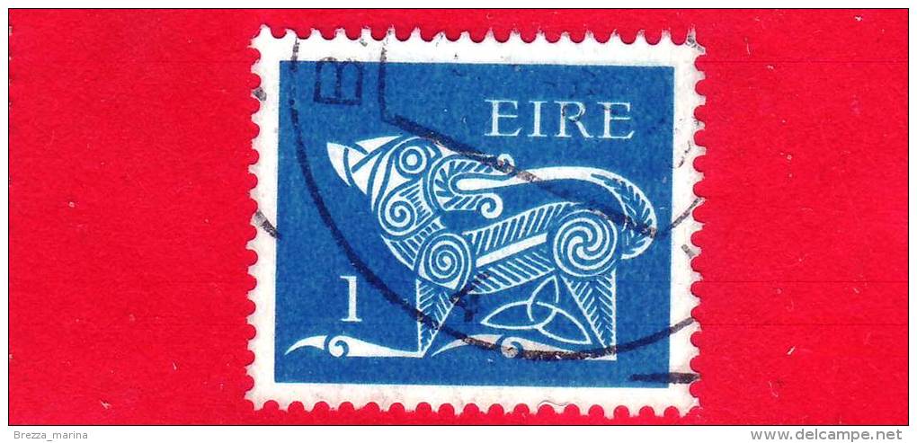 IRLANDA - EIRE - 1971 - Arte Preistorica - Cane - Chain - Dog - Hund - 1 - Usati