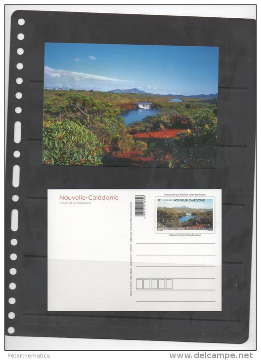 NEW CALEDONIA ,2013,  MNH, PRESTAMPED POSTCARD,WATERFALLS, CHUTES DE LA MADELEINE, LANDSCAPE, HILLS, MOUNTAINS,  NICE! - Other & Unclassified