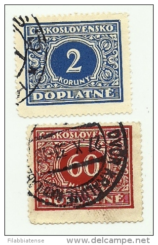 1928 - Cecoslovacchia S 61 + 63 Segnatasse C2648   ---- - Timbres-taxe