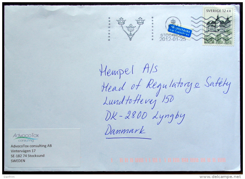 Sweden  2013 Letter To Denmark ( Lot 2374 ) - Briefe U. Dokumente