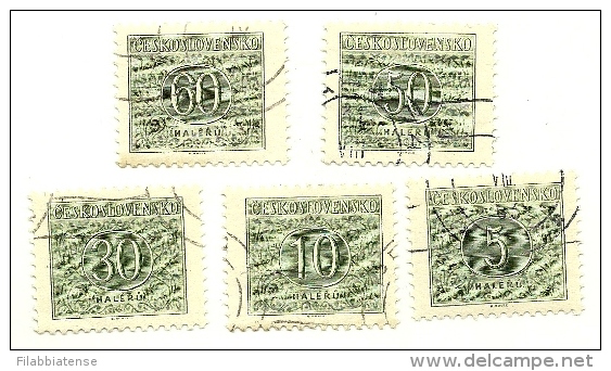 1963 - Cecoslovacchia S 92/96 Segnatasse C2652    ------ - Timbres-taxe