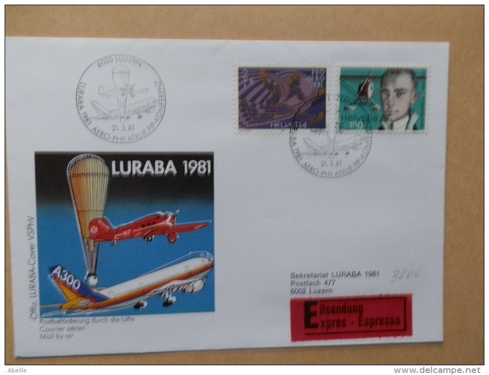 A3207   LETTRE  SUISSE - First Flight Covers