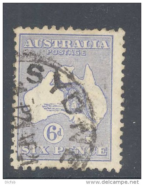 AUSTRALIA, 1915-28 6d (Die II, Wmk Narrow Crown) VFU, Cat  &pound;8 - Oblitérés