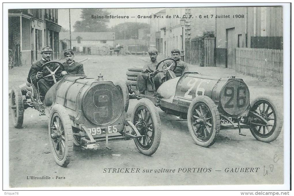 Carte Postale Grand Prix Automobile Circuit De Dieppe 1908 - Autorennen - F1