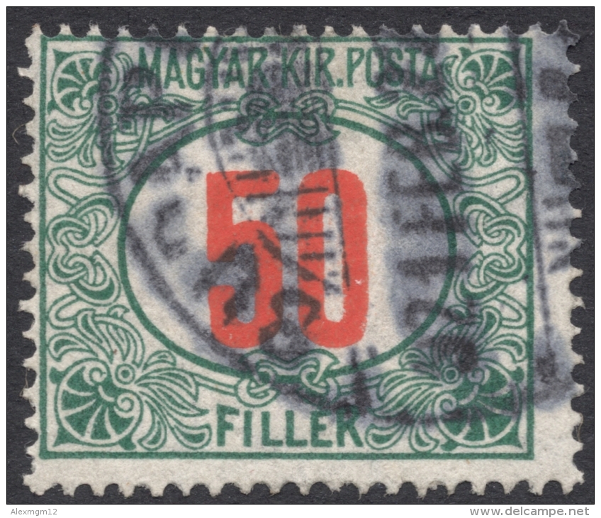 Hungary,  50 F. 1920, Sc # J38, Mi # 65, Used - Postage Due