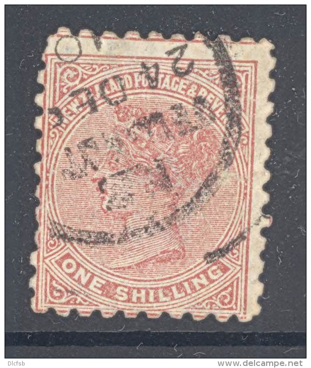 NEW ZEALAND, 1891 1/- (P10) FU, Cat &pound;16 - Gebraucht