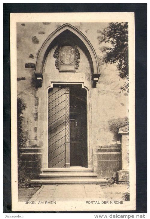 F961 Unkel Am Rhein - Portal Der Kirche - Ed. Verlag Hans Herff - Small Size, Not Used - Neuwied