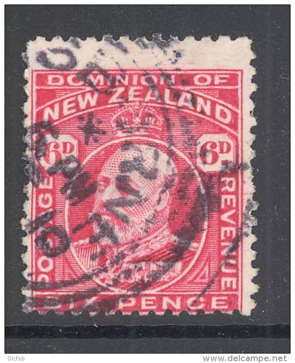 NEW ZEALAND, 1909 6d P14 Line FU (SG398) Cat &pound;10 - Gebraucht