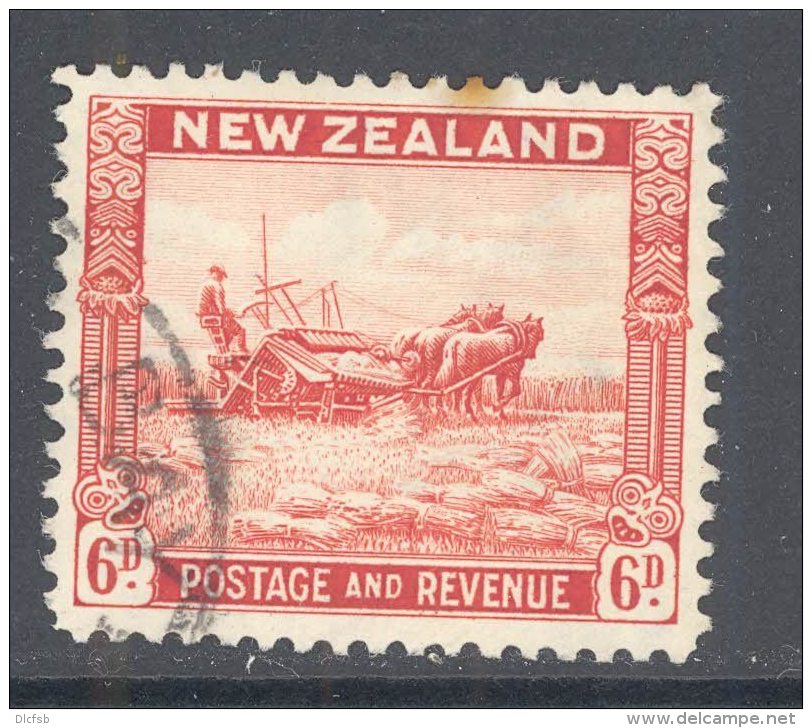 NEW ZEALAND, 1936 6d (P12.5) FU - Used Stamps